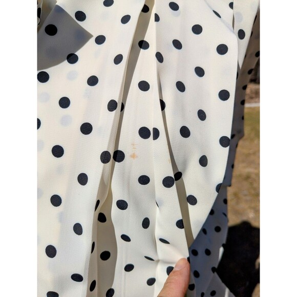 1980's Vintage Original Fashion Sz 7 Retro Polka Dot 2-Pc Blouse & Skirt Set GUC - Picture 8 of 8